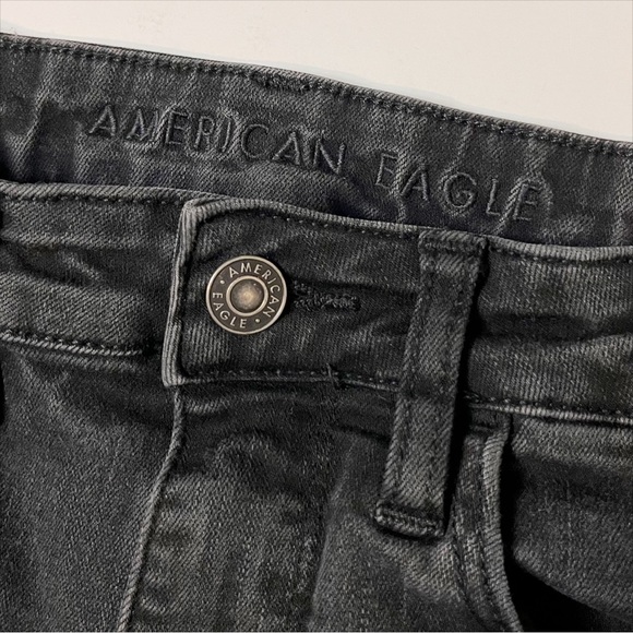 American Eagle Highest Rise Jegging 10 SHORT petite black stretch high waist - Picture 5 of 12